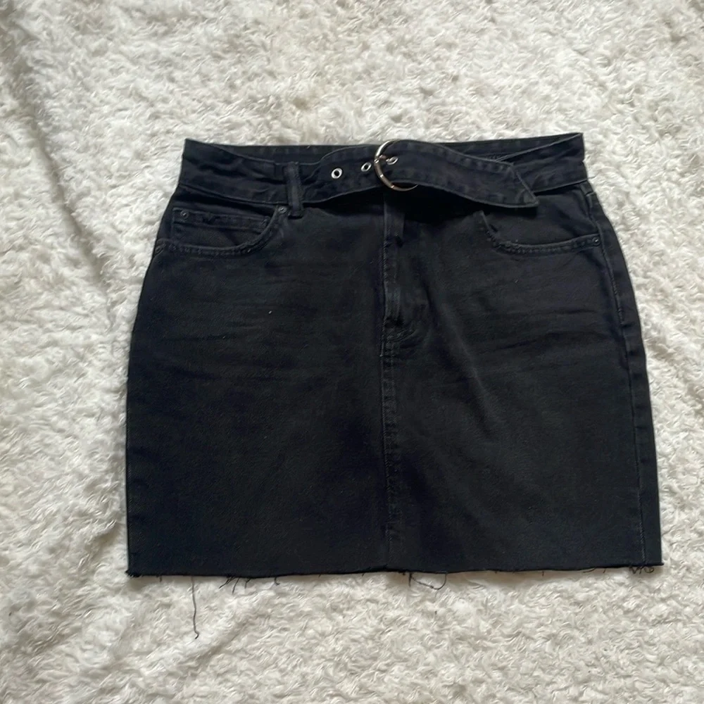 Allsaints Black Denim mini Skirt